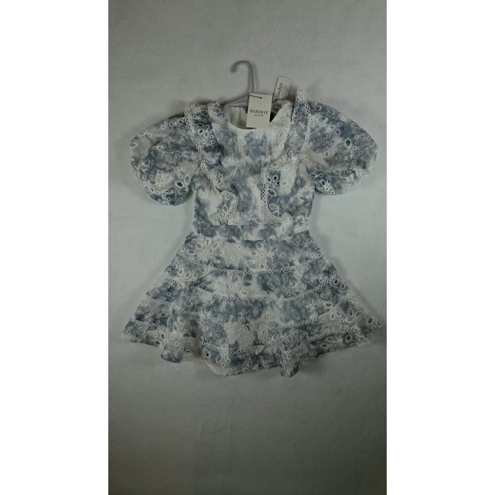 Bardot Junior Girls Annika Blue Floral Mini Dress Size 6 NWT
